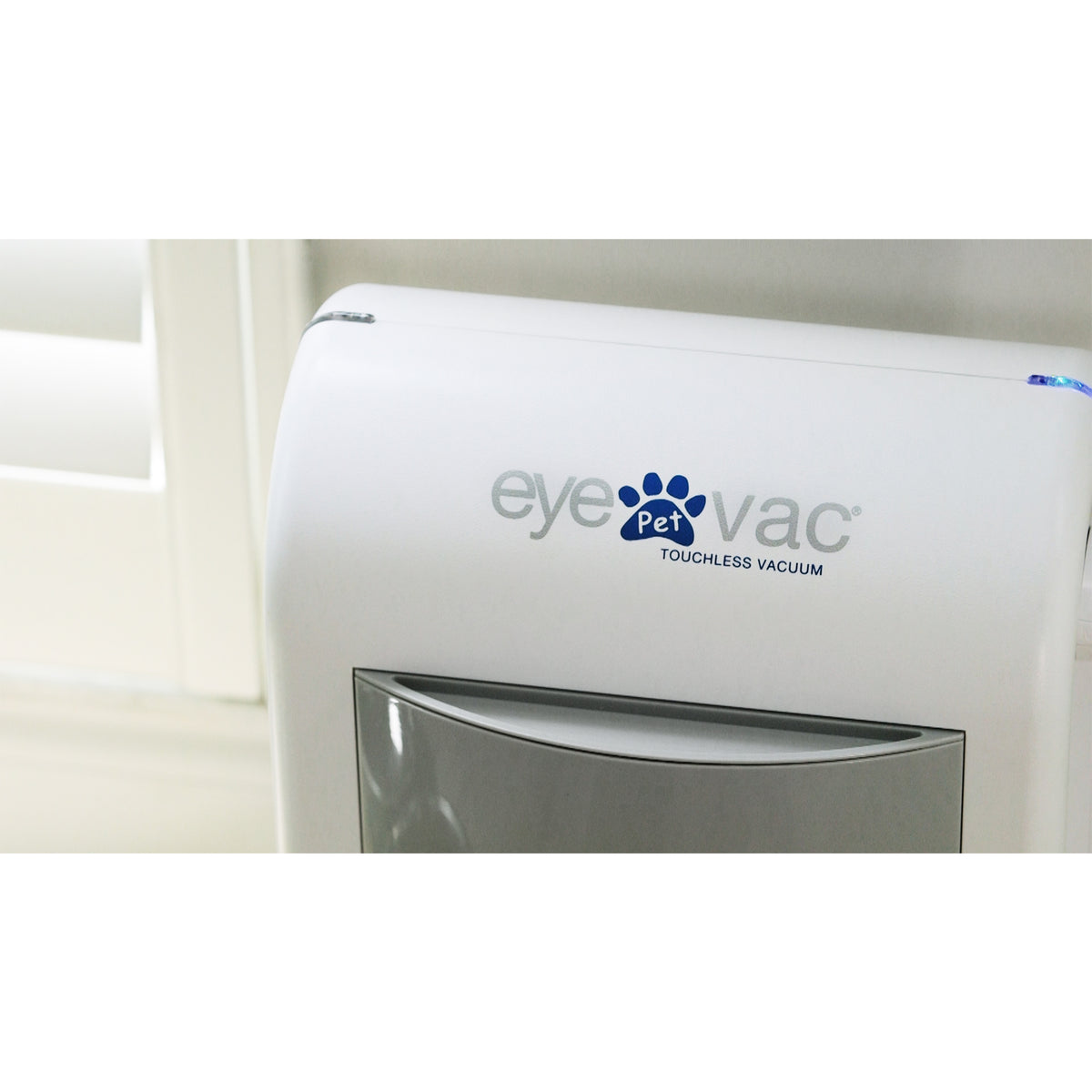 EyeVac Touchless Electric Vacuum Hard Floor Pet Debris Cleaner, White (Open Box)