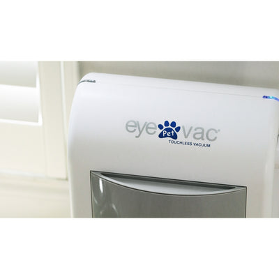 EyeVac Touchless Electric Vacuum Hard Floor Pet Debris Cleaner, White (Open Box)