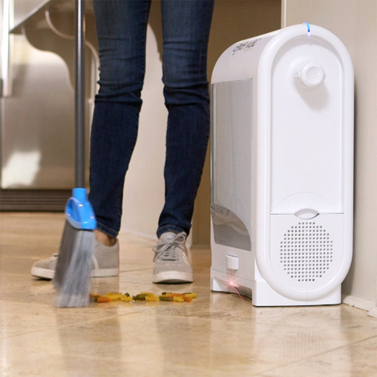 EyeVac Pro Touchless Electric Stationary Vacuum Hard Floor Cleaner, White (Used)