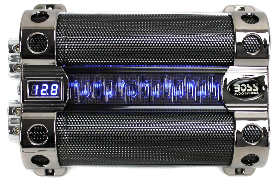BOSS CAP18 18 FARAD Digital Car Audio Capacitor Cap w/ Digital Light Show