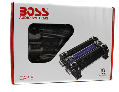 BOSS CAP18 18 FARAD Digital Car Audio Capacitor Cap Digital Light Show (4 Pack)