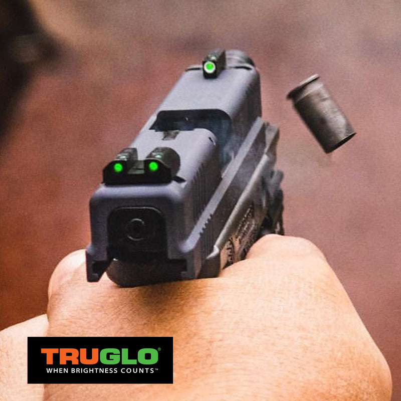 TruGlo TFO Tritium Fiber Optic Gun Sight Set, Fits Glock 17/17L Models and More