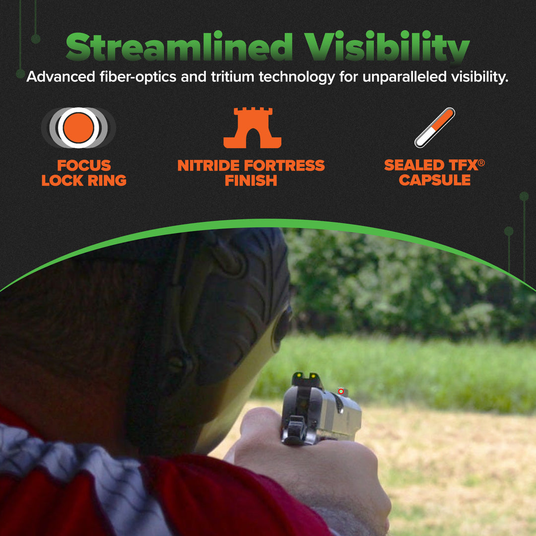 TruGlo TFK Pro Fiber Optic Tritium Handgun Pistol Sight Accessories (Open Box)
