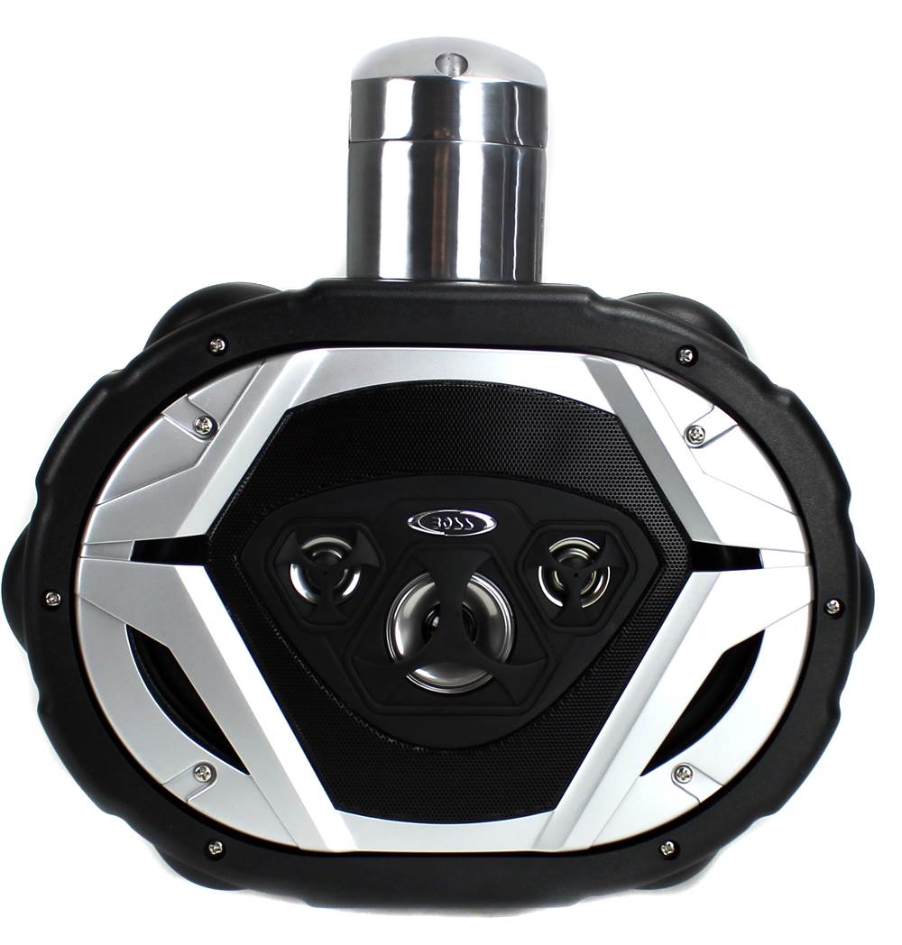 BOSS MRWT69 6x9" 1100W 4-Way Waketower Waterproof Boat Marine Speaker Set, Black