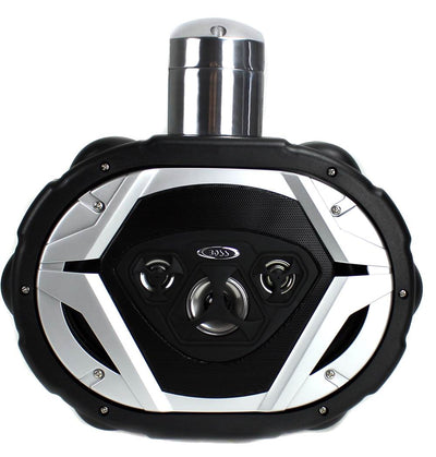 BOSS MRWT69 6x9" 1100W 4-Way Waketower Waterproof Boat Marine Speaker Set, Black