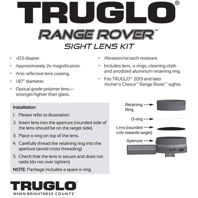 TruGlo 2x 0.5 Bowhunting Optical Grade Polymer Diopter Sight Lens Kit (Open Box) - VMInnovations