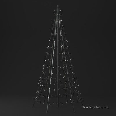 Twinkly 19.7' Aluminum Interlocking Pole for Twinkly 1,000 LED Light Tree, Black