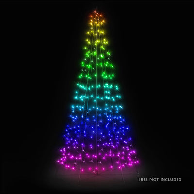 Twinkly 19.7' Aluminum Interlocking Pole for Twinkly 1,000 LED Light Tree, Black
