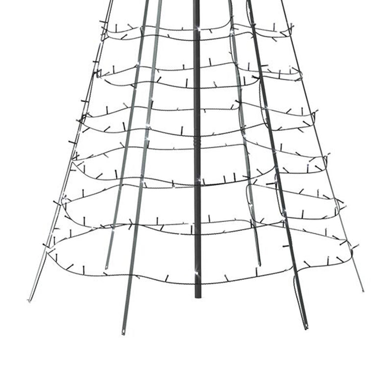 Twinkly Light App-control Flagpole Christmas Tree 750 RGB+W 13.1-Ft w/Pole(Used)
