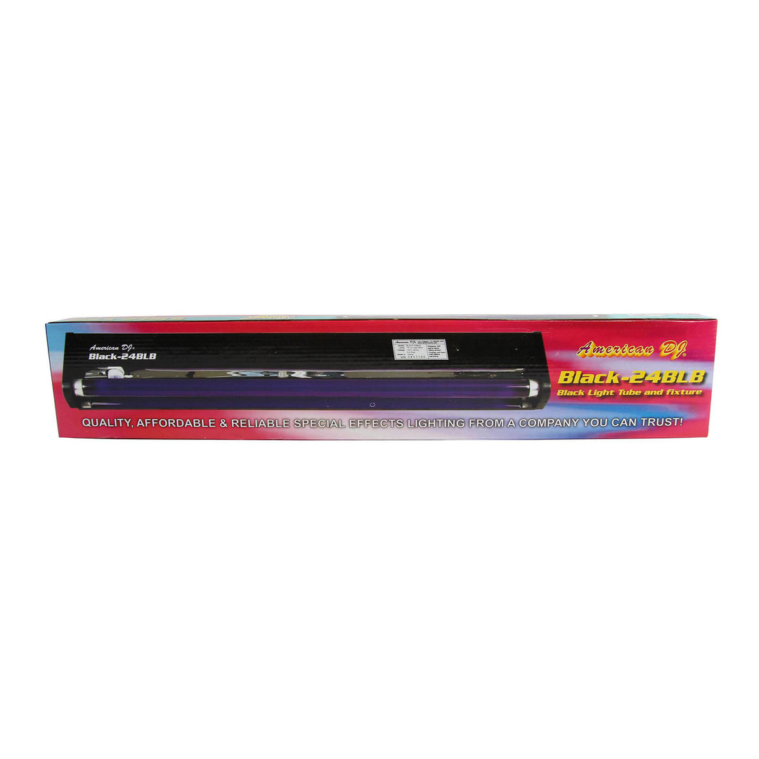 ADJ 24" 20W Black Light Tube and Fixture For DJ Set/Party, BLACK-24BLB(Open Box)