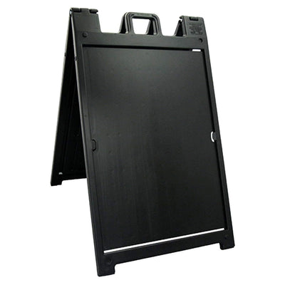 Plasticade Signicade Deluxe Portable Folding Double Sided Sign, Black (4 Pack)