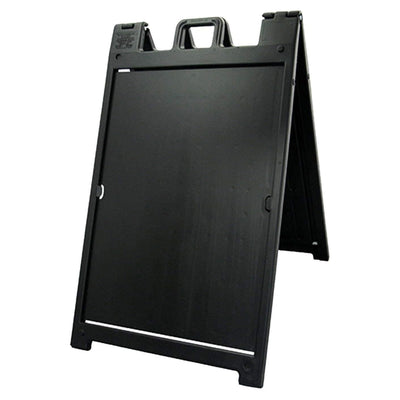 Plasticade Signicade Deluxe Portable Folding Double Sided Sign, Black (4 Pack)