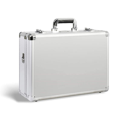 Zeikos Deluxe Medium Hard Shell Protective Storage Case w/ Shoulder Strap, White