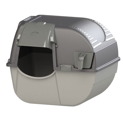 Omega Paw EZ-RA20-1 Elite Roll 'N Clean Self Cleaning Litter Box, Large, Gray - VMInnovations