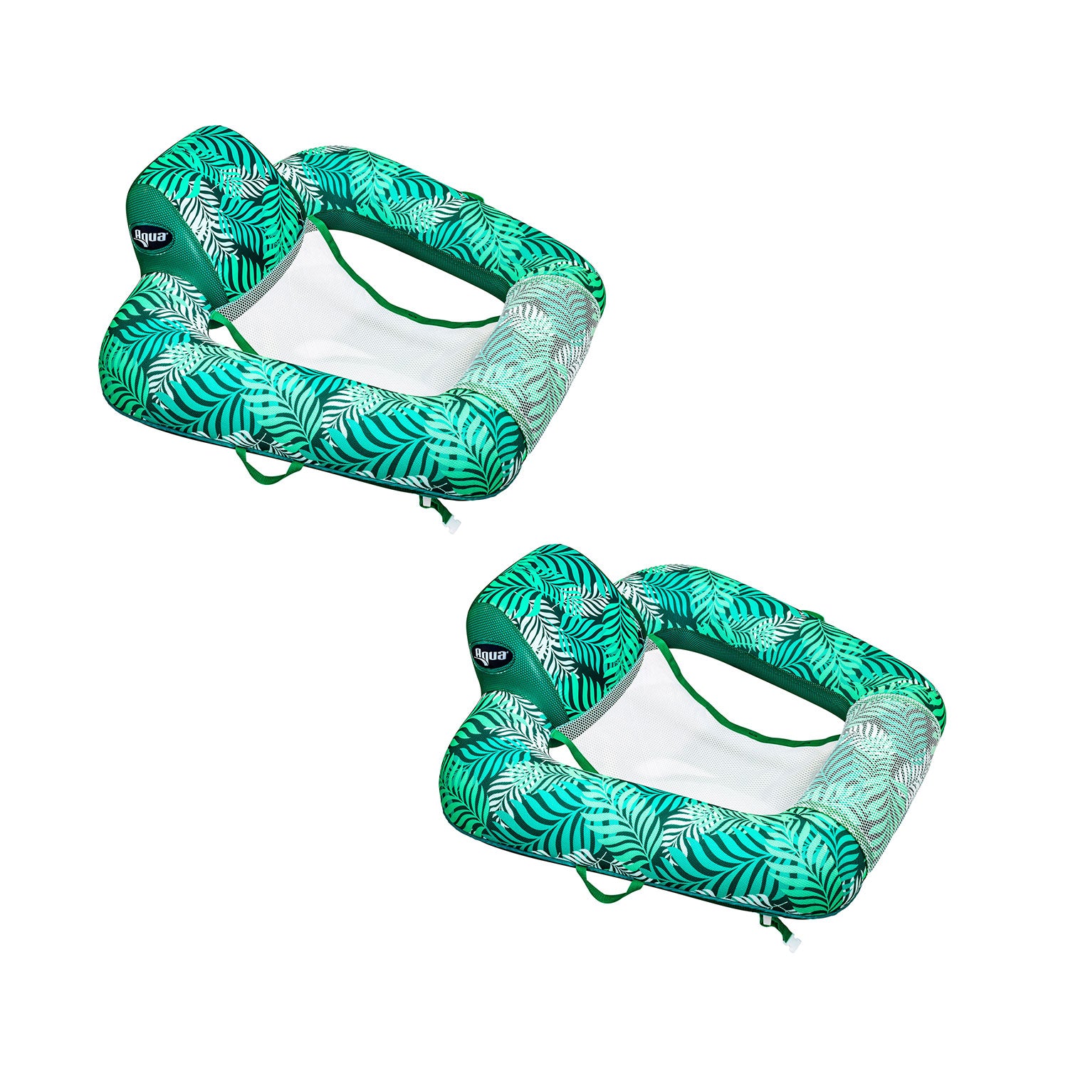 Aqua Zero Gravity Inflatable Pool Chair Lounge Float, Teal Fern Green (2 Pack) - VMInnovations