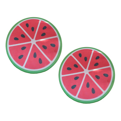 Magic Time International Memory Foam Sun Disc Pool Float, Watermelon (2 Pack)
