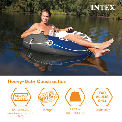 Intex River Run 1-Person Inflatable Floating Tube Raft for Lake/Pool (15 Pack)