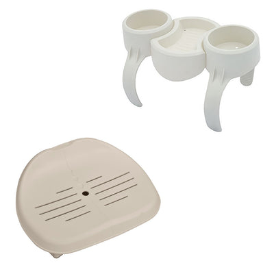 Bestway Plastic SaluSpa Drinks Holder and Snack Tray & Removable Hot Tub Seat