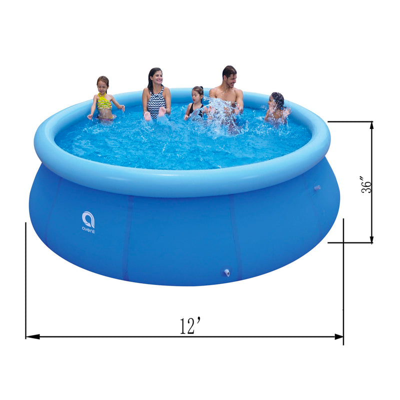 JLeisure 12Ft x 36" Prompt Set Inflatable Outdoor Backyard Swimming Pool(2 Pack)