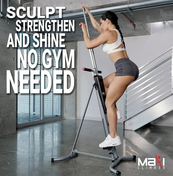MaxiClimber Classic Vertical Resistance Climber & Exercise Cardio Workout System