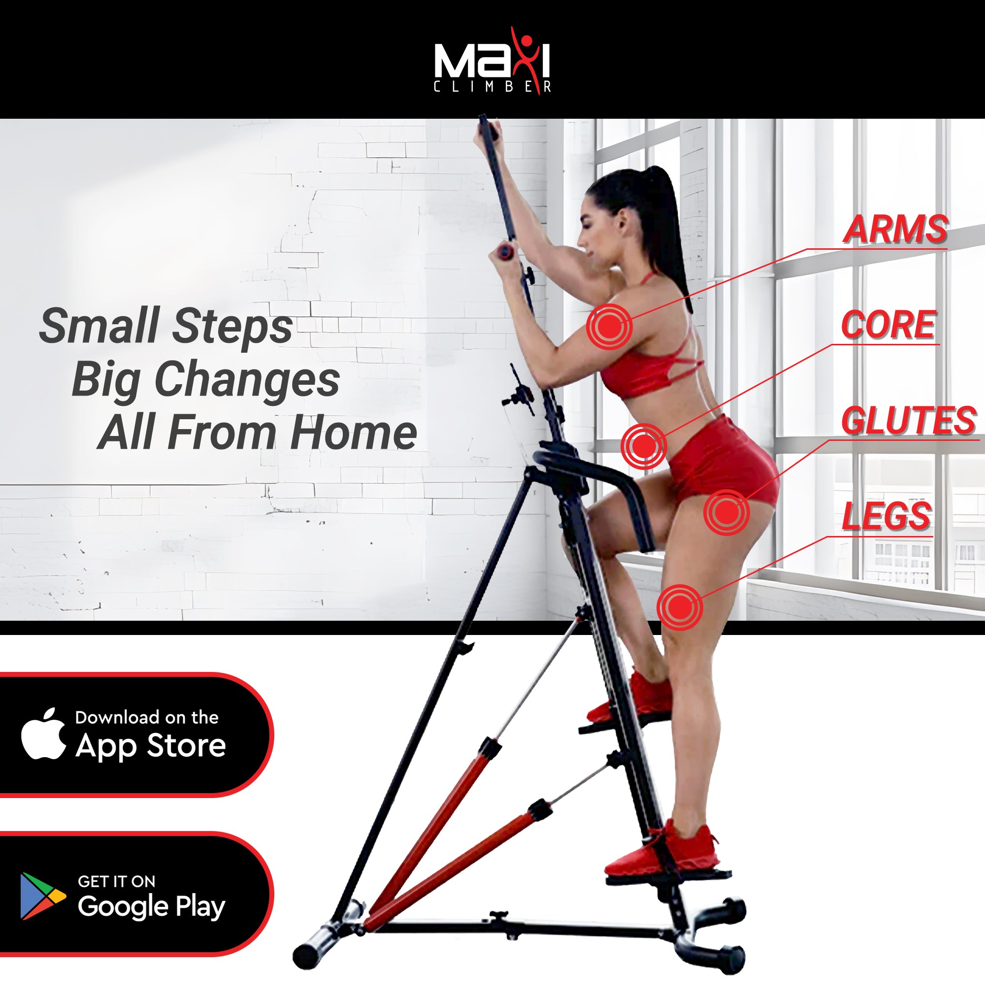 MaxiClimber Vertical Climber Exerise Machine, Home Gym Equipment, XL-200 (Used) - VMInnovations