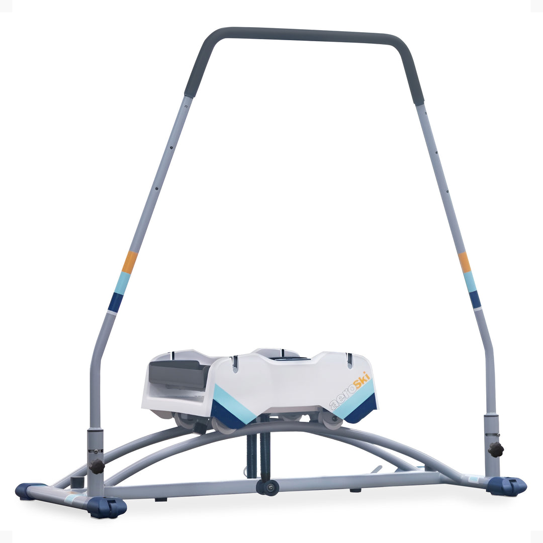 Aeroski 2.0 Ski Fitness Workout Machine with Recoil Spring Resistance, Gray