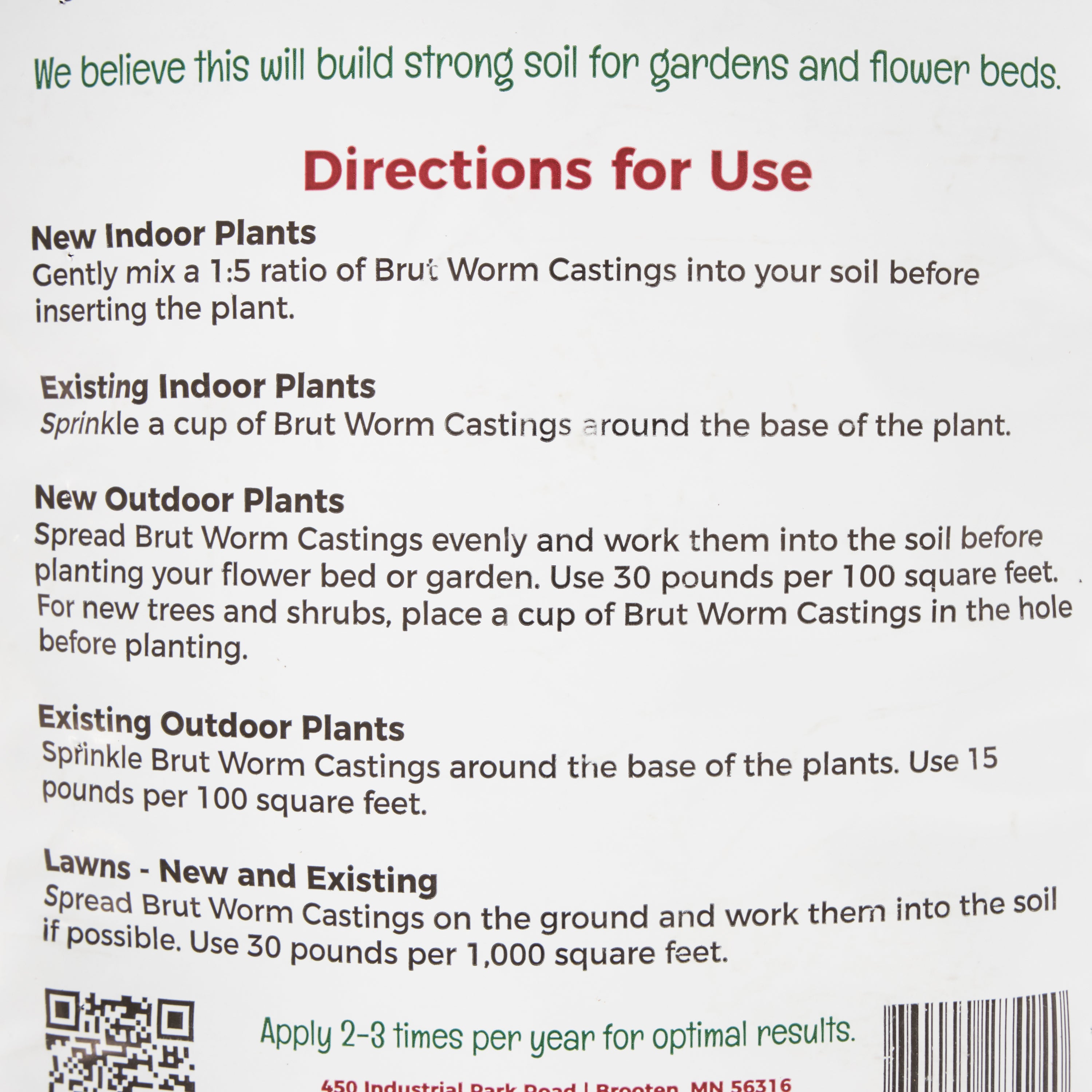 Brut Worm Farms Organic Castings Potting Soil for Planting, 5lb Bag (Open Box)
