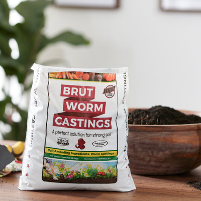 Brut Worm Farms Organic Castings Potting Soil for Planting, 5lb Bag (Open Box)