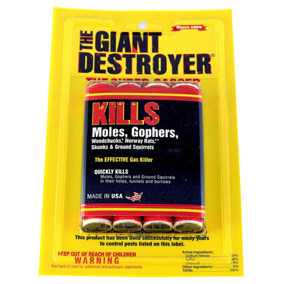 The Giant Destroyer GI00333 1.75 Oz Super Gasser Underground Pest Killer, 4 Pack