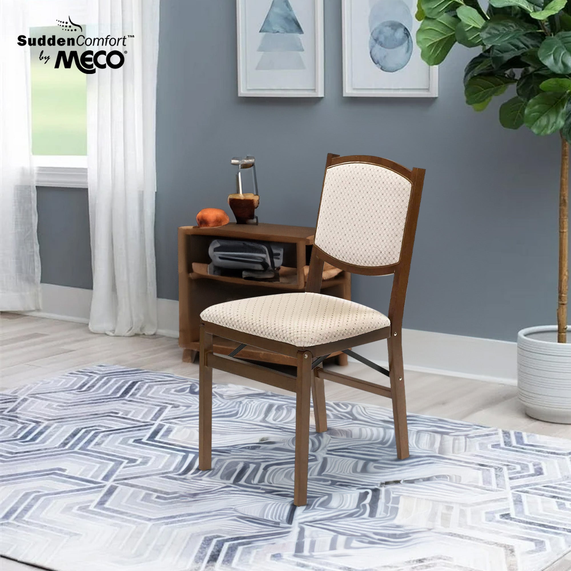 Stakmore Contemporary Upholstered Back Fruitwood Folding Dining Chair (2 Pack) - VMInnovations