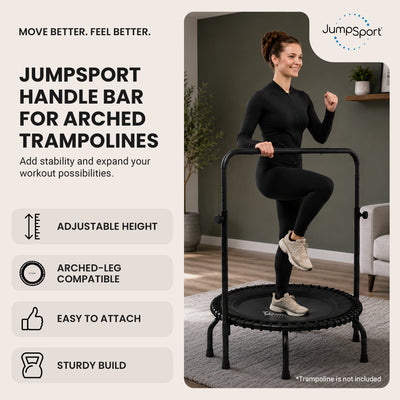 JumpSport Handle Bar for Arched Leg Fitness Trampolines, (Open Box)
