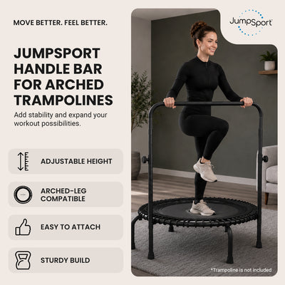 JumpSport Handle Bar for 44 In Arched Leg Fitness Trampolines, Black (For Parts)