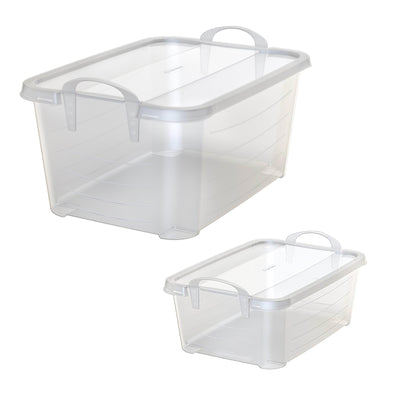 Life Story 14 Qt Plastic Box (6 Pack) with 55 Qt Storage Container (6 Pack) - VMInnovations