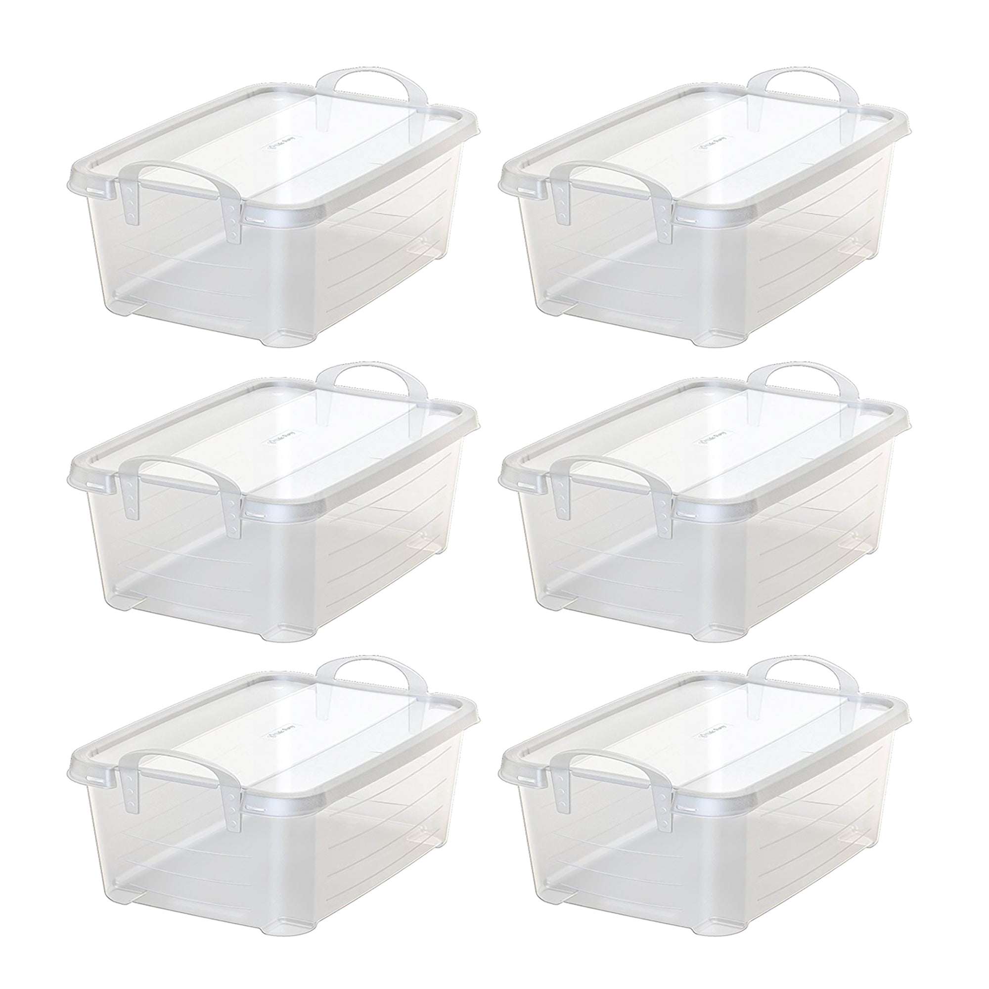 Life Story 14 Qt Plastic Box (6 Pack) with 55 Qt Storage Container (6 Pack) - VMInnovations
