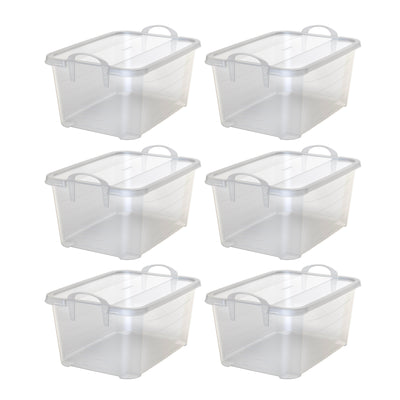 Life Story 14 Qt Plastic Box (6 Pack) with 55 Qt Storage Container (6 Pack) - VMInnovations