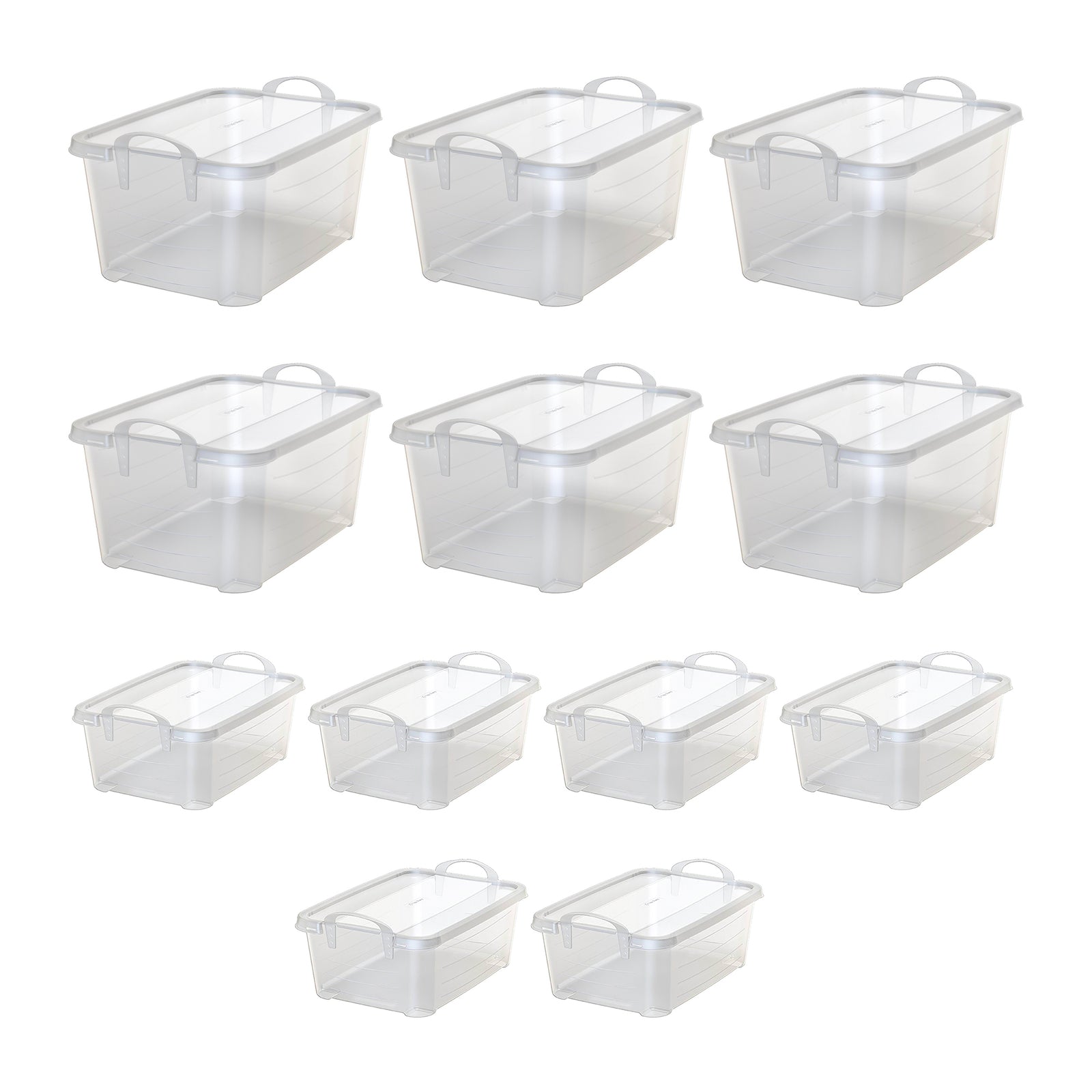 Life Story 14 Qt Plastic Box (6 Pack) with 55 Qt Storage Container (6 Pack) - VMInnovations