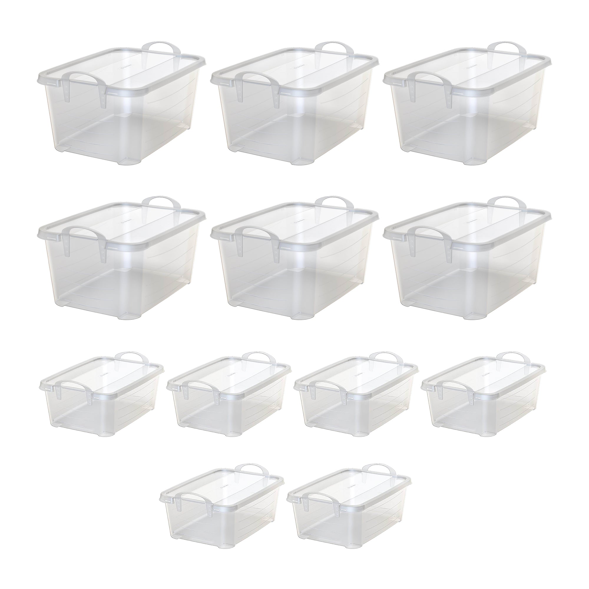 Life Story 14 Qt Plastic Box (6 Pack) with 55 Qt Storage Container (6 Pack) - VMInnovations