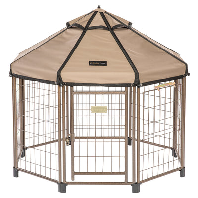 Advantek Original Small Indoor Outdoor Metal Pet Dog Gazebo & Cover (Open Box)