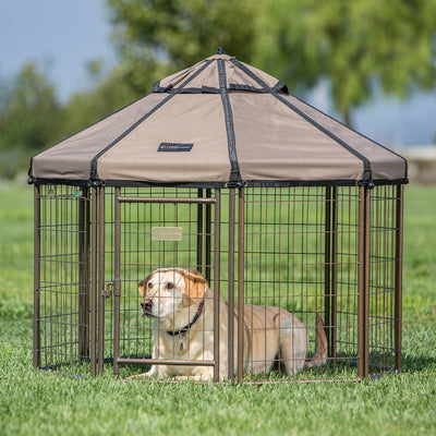 Advantek Original Small Indoor Outdoor Metal Pet Dog Gazebo & Cover (Open Box)