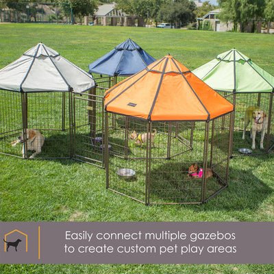 Advantek Original Small Indoor Outdoor Metal Pet Dog Gazebo & Cover (Open Box)