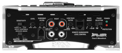Boss AR4000D Armor 4000W Monoblock Class D Car Audio Amp + Remote (4 Pack)