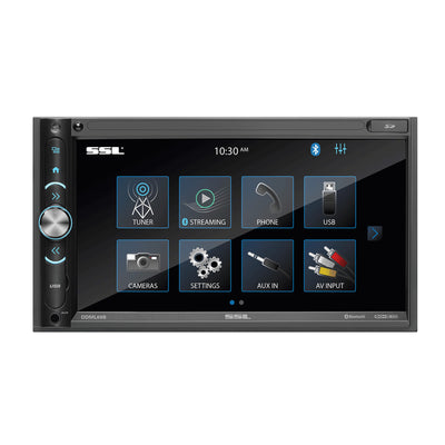 SOUNDSTORM Double DIN Bluetooth Multimedia Player with 6.75 Inch Touchscreen