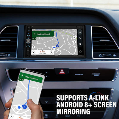 SOUNDSTORM Double DIN Bluetooth Multimedia Player with 6.75 Inch Touchscreen
