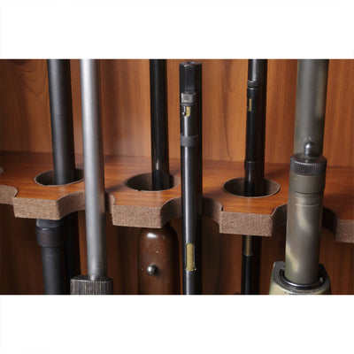 American Furniture Classics 8 Gun Key Locking Wooden Storage Display Cabinet - VMInnovations