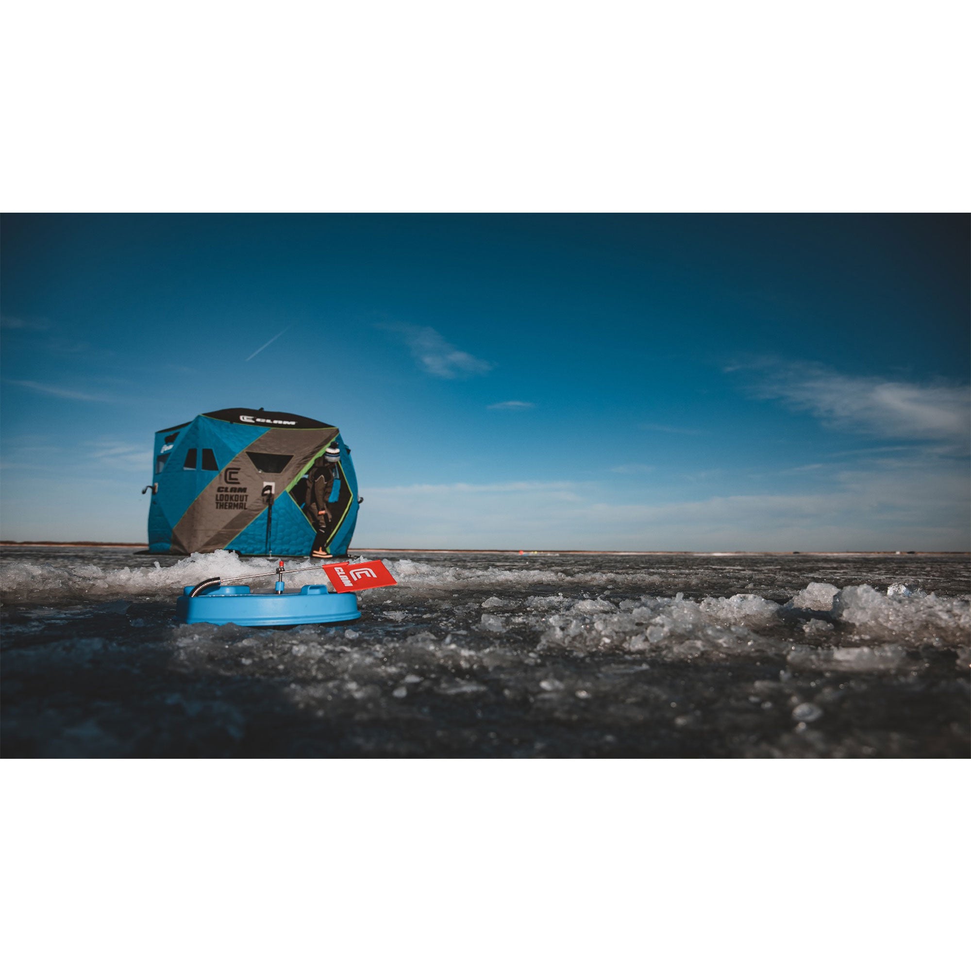 CLAM X500 Insulated Thermal Lookout Outdoor Fishing Hunting Hub Tent Shelter - VMInnovations