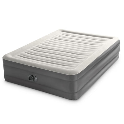 Intex TruAire Queen Air Mattress w/ Lumbar Support & Built in Pump (Open Box)