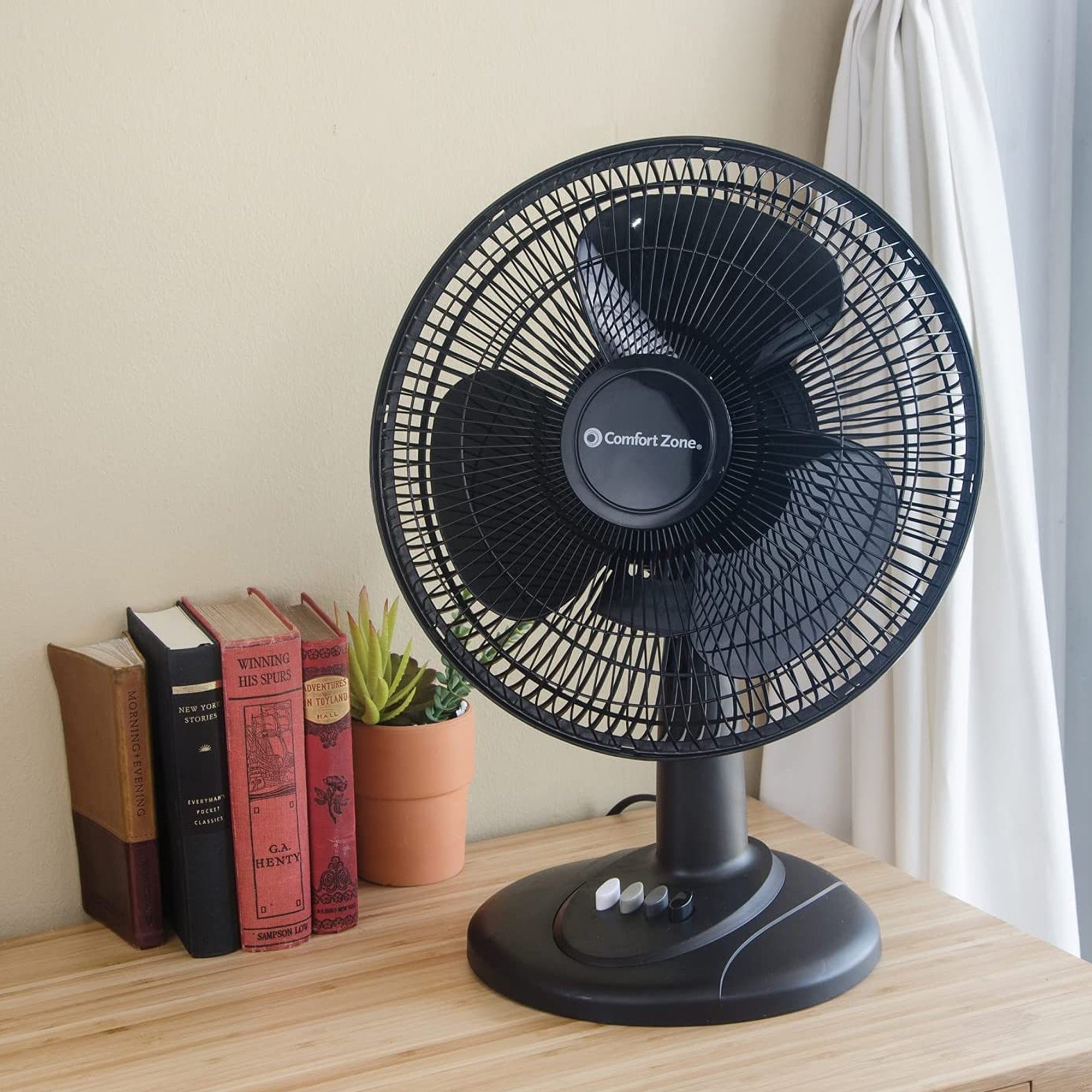 Comfort Zone 12" High Velocity 3 Speed Adjustable Oscillating Fan (Open Box) - VMInnovations