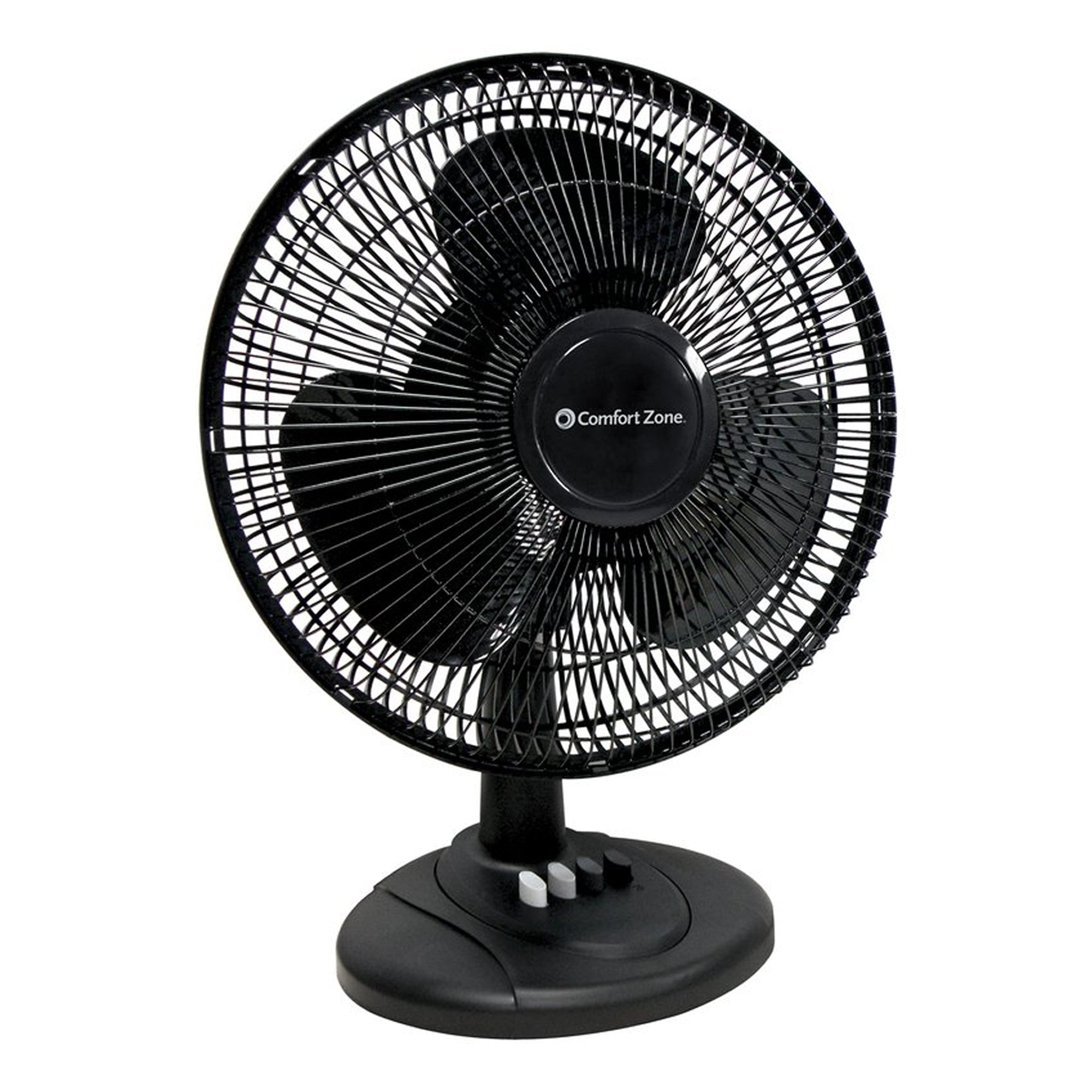 Comfort Zone 12" High Velocity 3 Speed Adjustable Oscillating Fan (Open Box) - VMInnovations