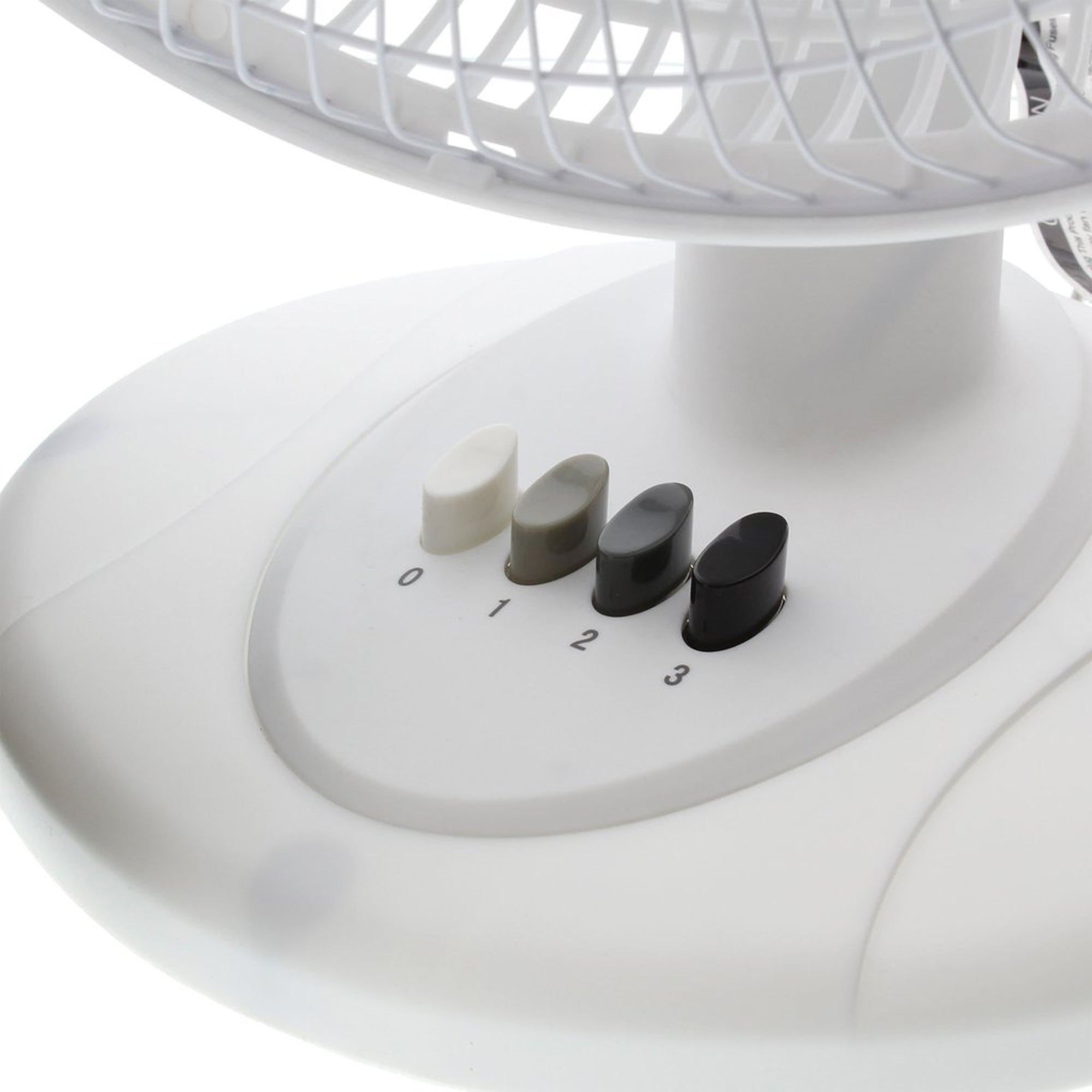 Comfort Zone 12" 3 Speed Adjustable Oscillating Table Fan, White (Open Box)