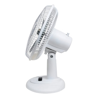 Comfort Zone 12" High Velocity 3 Speed Adjustable Oscillating Table Fan (Used)
